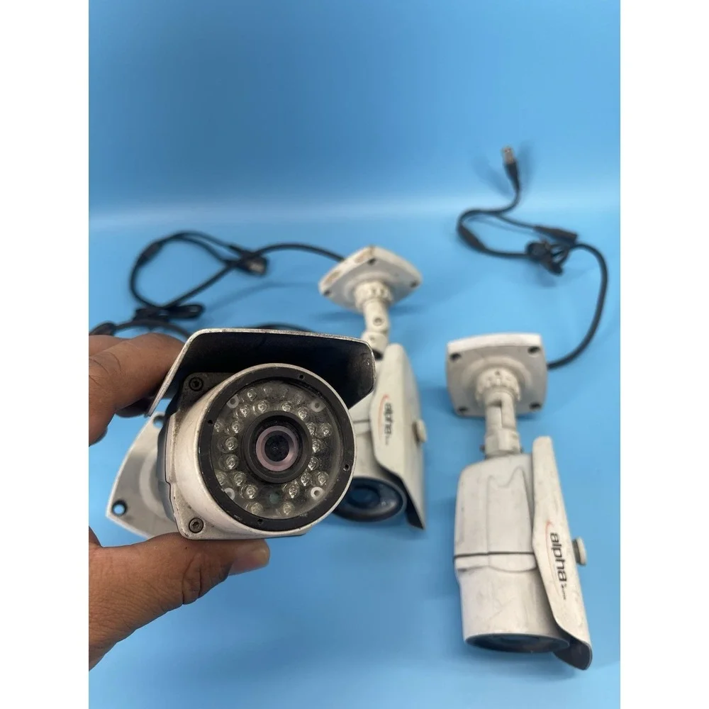 Alpha CCTV Security Cameras Lot of 3+1 Wired Bullet Dome Untested